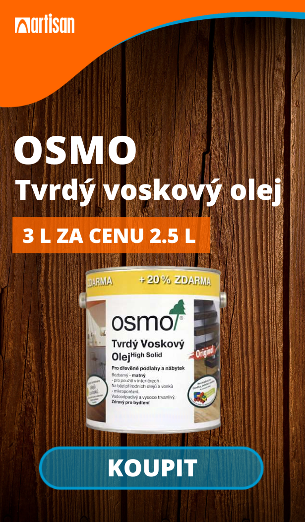 OSMO Tvrdý voskový olej 3l za cenu 2,5l